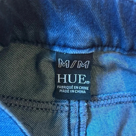 Hue  light blue distressed leggings Jeans M - Picture 4 of 13